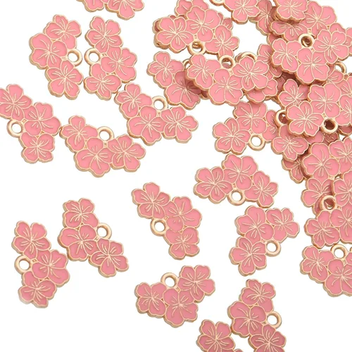 Miniatura 31 de Paquete de 80 dijes esmaltados de estrella de David con estrella negra de seis puntas chapados en oro, colgantes de colores estilo hawaiano, VID350