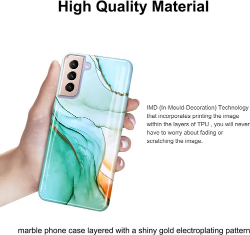 Miniatura 3 de Funda para Galaxy S21 Plus con purpurina galvanizada dorada, delgada, a prueba de golpes, TPU suave, funda de silicona de goma suave para Samsung