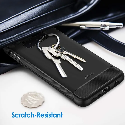 Miniatura 7 de JETech Funda delgada para Samsung Galaxy S10e, funda delgada para teléfono con absorción de golpes y diseño de fibra de carbono (negro)