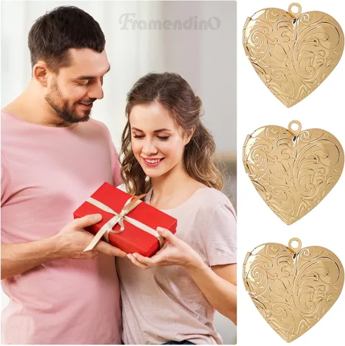 Miniatura 7 de Framendino, Colgantes con marco de fotos de corazón para hacer joyas