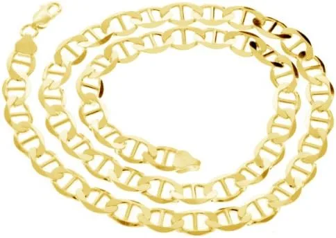 Miniatura 2 de Better Jewelry 925 Solid Sterling Silver Flat Mariner Chain Necklace, 6.1 mm