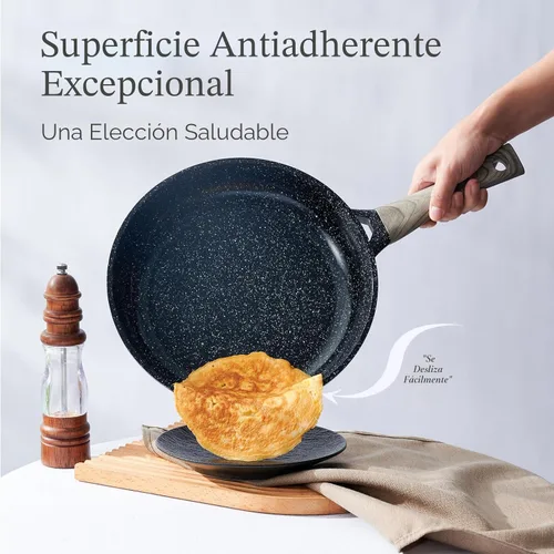 Miniatura 4 de USELUCK Juego de ollas y sartenes antiadherentes, no tóxicos, 22 piezas de utensilios de cocina de cerámica, ollas y sartenes antiadherentes