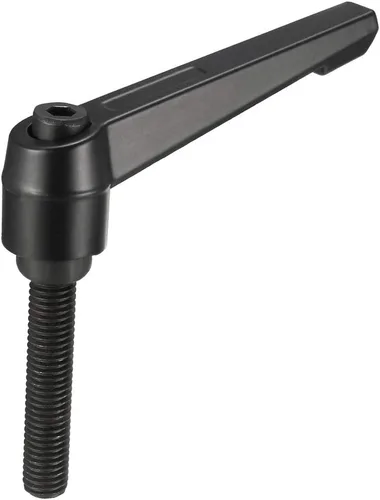 Miniatura 15 de uxcell M8 x 0.630 in Mango de palanca de sujeción ajustable Rosca Botón de trinquete macho roscado Perillas roscadas Manijas de tornillo giratorio