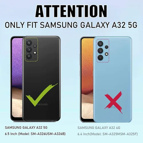 Miniatura 5 de Funda compatible con Aesthetics Samsung Galaxy A32 5G con protector de lente de cámara para niñas y mujeres, bonito diseño floral, a prueba de Verde