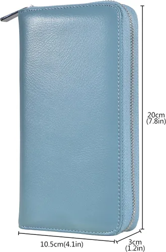 Miniatura 4 de Easyoulife Cartera de cuero genuino para mujer con tarjetero RFID seguro 36 ranuras