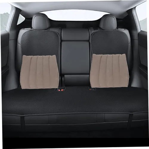 Miniatura 9 de Cabilock Almohada inflable para asiento de oficina, soporte lumbar, almohada de aire para viajes, gris claro, 1 ud