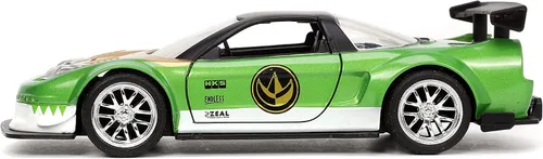 Miniatura 3 de Jada Toys Power Rangers 1:32 2002 Honda NSX Type-R Japan Spec - Auto fundido a presión con figura de Ranger verde de 1.65 pulgadas, juguetes