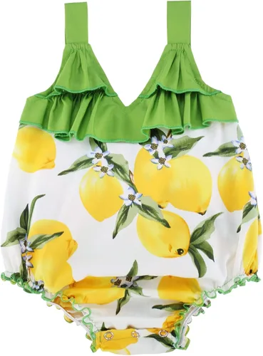 Miniatura 6 de Mameluco con Volantes y Estampado Floral para Bebé Niña Ropa de Verano