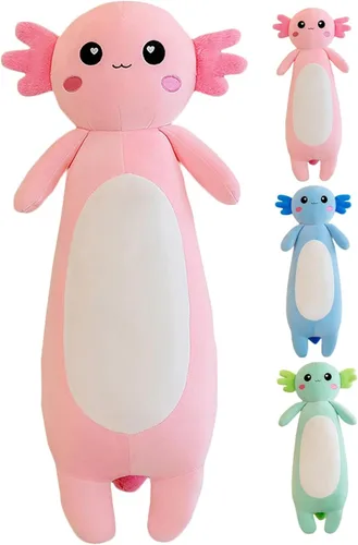 Miniatura 10 de Kekeso - Peluche largo de Axolotl, almohada de felpa de salamandra, peluche suave de Axolotl para niños y niñas, regalos para Navidad