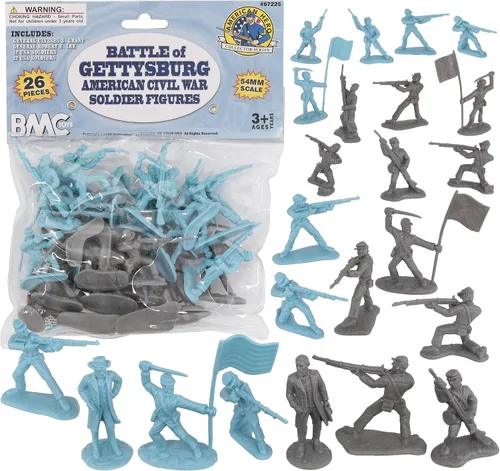 Miniatura 8 de BMC Civil War Plastic Army Men - 26 figuras de soldado de la batalla de Appomattox