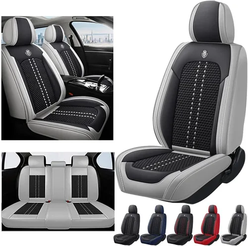 Miniatura 12 de Juego de 2 fundas de asiento delanteras para Volvo XC40 Recharge Pure Electric 2021-2023, fundas antideslizantes de seda de hielo y cuero
