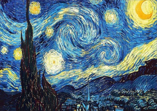 NIHO-JIUMA Van Gogh Noche Estrellada, kits de pintura de diamante 5D, arte de diamante de taladro completo DIY, regalo para adultos y adolescentes,