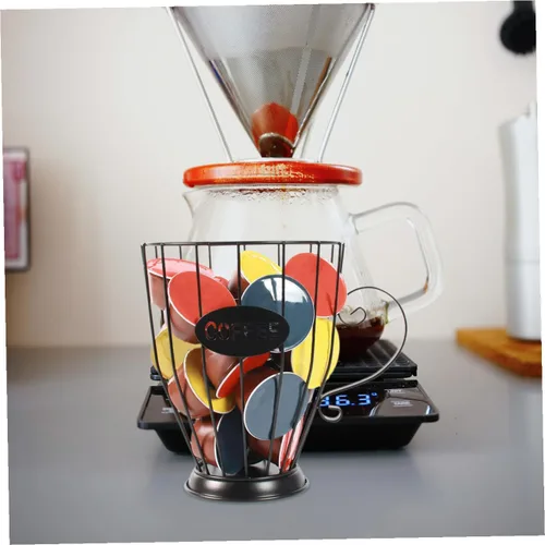 Miniatura 4 de Soporte para cápsulas de café, cesta de almacenamiento de barra de café, cesta de hierro para frutas, soporte para exhibición de cápsulas de café