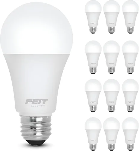 Miniatura 17 de Feit Electric Bombillas LED A19, equivalente a 100 W, no regulables, 1500 lúmenes, base estándar E26, blanco suave de 2700 K, 80 CRI, vida útil