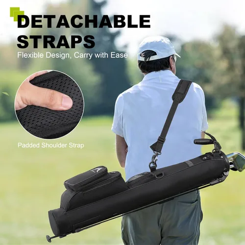 Miniatura 6 de UNIHIMAL Bolsa de Golf Ligera con Soporte para Transportar – Fácil de Transportar y Duradera Bolsa de Golf Pitch n Putt para el Campo de Práctica
