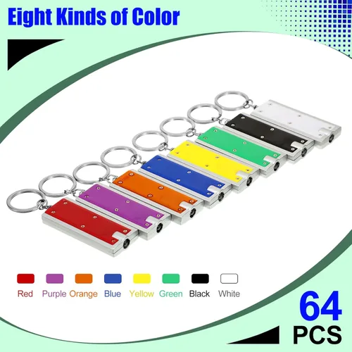 Miniatura 7 de Hicarer 64 Piezas Linternas Llavero a Granel Mini Potentes Luces LED de Llavero Linterna Portátil para Emergencia Camping Equipo al Aire Libre
