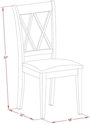 Miniatura 6 de East West Furniture DLCL3-MAH-C - Juego de mesa de comedor de 3 piezas para espacios pequeños que contiene una mesa de comedor redonda con gotas y 2