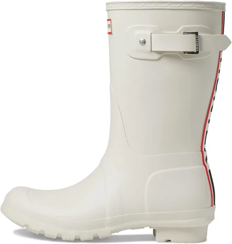 Hunter Botas originales con logotipo corto para mujer, parte superior de goma con forro de poliéster reciclado y cierre de hebilla
