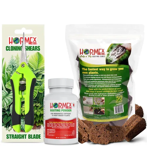 Miniatura 11 de Hormex Cubos de enraizamiento – Tapones de turba y coco para clonar plantas de esquejes y semillas – Iniciador de plantas orgánicas para un fuerte