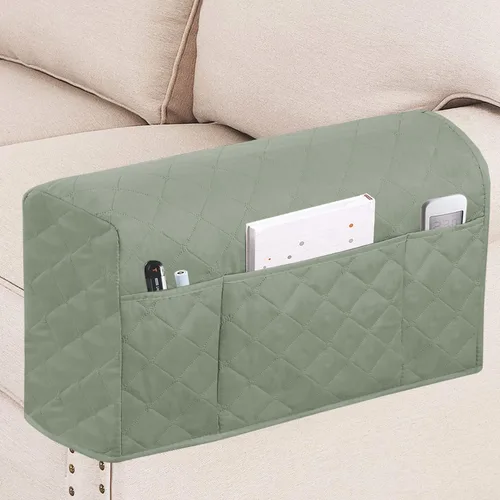 Miniatura 9 de Turquoize Fundas impermeables para reposabrazos de sillas y sofás, 2 unidades, protectores de brazo para sofá con bolsillo lateral, protector
