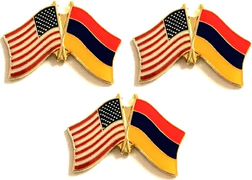 Miniatura 105 de 3 Pines de solapa con banderas de Estados Unidos y países internacionales, paquete de 3 pines dobles con diseño de banderas de Estados Unidos