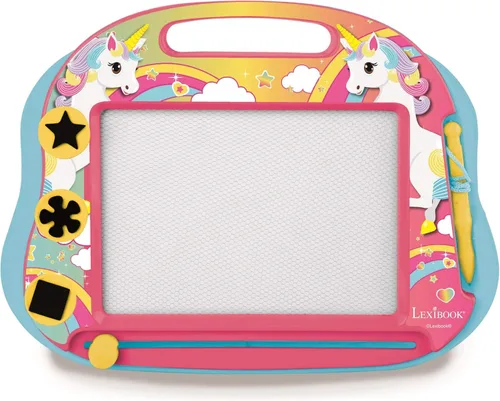Miniatura 2 de Lexibook, Tablero de Dibujo de Unicornio Mágico Magnético Multicolor, Juguete Artístico Creativo para Niñas y Niños, Lápiz Stylus y Sellos