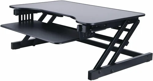 Lorell soporte elevador para monitor, blanco LLR99901, Negro