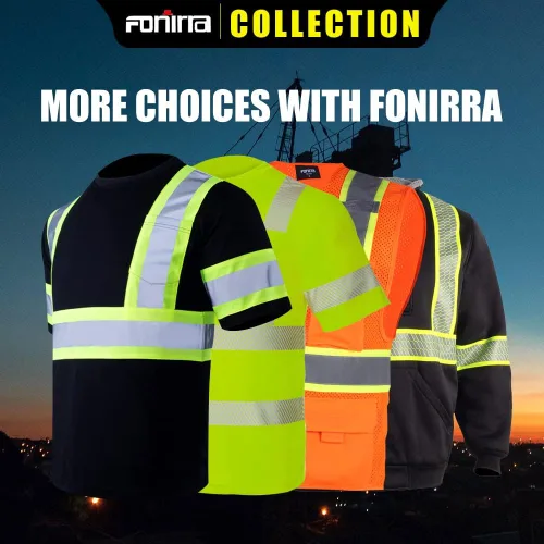 Miniatura 8 de FONIRRA Paquete de 3 camisetas de seguridad de manga larga reflectantes de alta visibilidad, camisas de trabajo de construcción ANSI Clase 3
