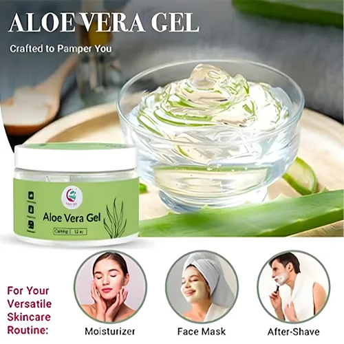 Miniatura 6 de Gel de aloe vera de 12 onzas, gel de aloe puro y natural calmante para la cara, la piel, el cuero cabelludo y el cabello – Hidratante diario
