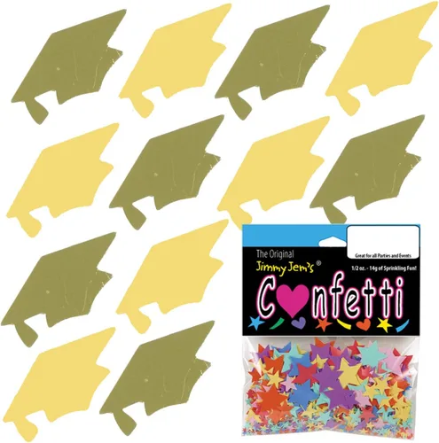 Miniatura 23 de Confetti Grad Cap Negro, Azul Marino Combo - 2 bolsas de media onza (1 oz)