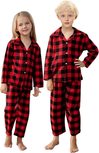 Miniatura 3 de Schbbbta Pijamas familiares de Navidad a juego para parejas, ropa de dormir de manga larga