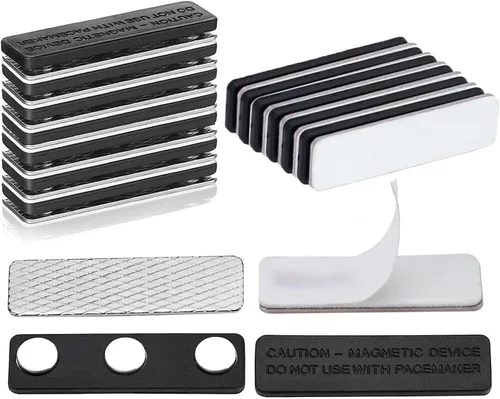 Accesorio para Persianas Opacas, 12 Pares de Cierre Magnético con Adhesivo (Tablero Metálico con Adhesivo + Tablero Magnético Negro sin Adhesivo),