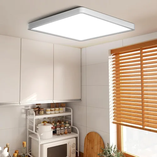 Miniatura 17 de Lámpara de techo LED de 12 pulgadas 24W cuadrada con montaje empotrado, lámpara de techo LED blanca de luz diurna de 5000K, luces de techo modernas