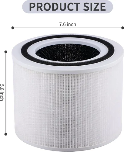 Miniatura 2 de Paquete de 2 filtros de repuesto para purificador de aire Levoit Core 300 y Core 300S VortexAir, filtro HEPA verdadero H13 Core 300-RF blanco