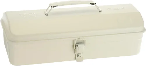 Miniatura 15 de HARFINGTON Caja de Herramientas 11.4" Caja de Herramientas de Acero Portátil Estilo Techo de Cadera con Cierre de Pestillo de Metal Cofre de Negro