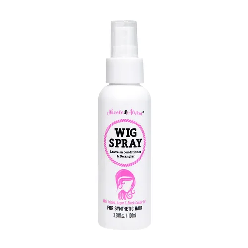 Miniatura 5 de Nicole & Alyssa - Spray de peluca para cabello sintético - Acondicionador sin enjuague, desenredante, hidratante (tamaño de viaje - paquete de 2)