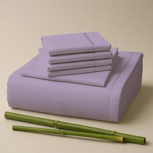 Miniatura 21 de Sacred Thread Sábanas de rayón derivado de bambú tamaño individual, sábanas refrescantes de bolsillo profundo de 18 pulgadas para personas que