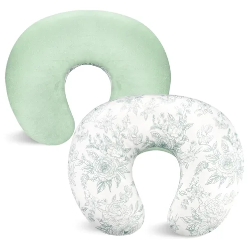 Miniatura 9 de Juego de 1 funda de almohada de lactancia, extraíble de doble cara para bebés, niñas y recién nacidos, funda elástica y suave reversible