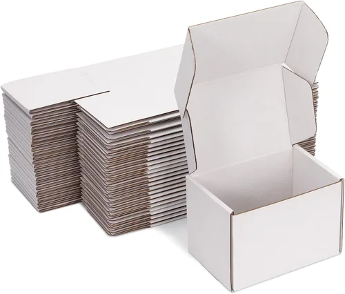 Miniatura 21 de Cajas de envío pequeñas de 9 x 6 x 2 pulgadas (paquete de 25) – Cajas de cartón corrugado blancas resistentes para pequeñas empresas, comercio Blanco