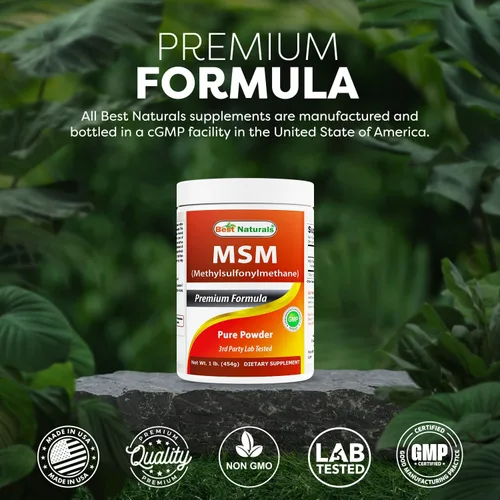 Miniatura 5 de Best Naturals Polvo MSM 100% puro, 1 libra