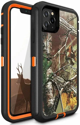 Miniatura 13 de 14 Pro Max - Funda protectora híbrida a prueba de golpes, diseño de doble capa, cubierta dura compatible con iPhone 14 Pro Max (negro y negro)