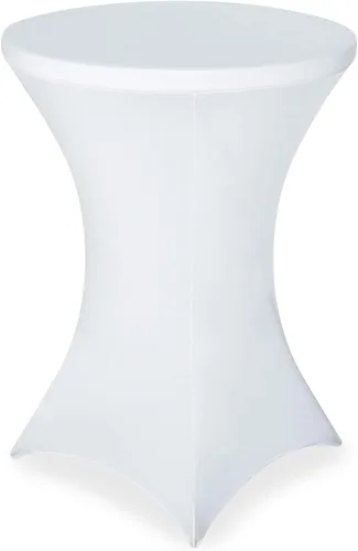 Miniatura 33 de FestiCorp Cubierta de Mesa de Spandex, Manteles Ajustados para Cóctel, Cubiertas de Mesa Redondas Elásticas Highboy para Fiesta, DJ, Bar, Boda, Rosa