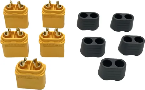 Miniatura 5 de 5 pares XT60E-F enchufe hembra XT60h XT60 XT60 macho bala conector de cable enchufe para RC FPV Lipo batería RC Quadcopter (5 pares XT60E-F)