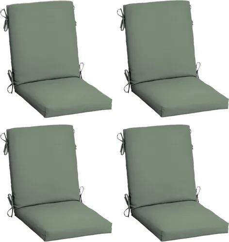 Miniatura 57 de ARDEN - Cojín para silla de comedor exterior de 20 x 20 pulgadas, resistente al agua y a la decoloración, textura verde azul pavo real