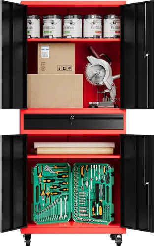 Miniatura 30 de Fesbos Armario de almacenamiento de metal, archivadores de acero de 36 pulgadas de alto con puertas con cerradura y estantes ajustables, gabinete