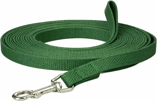 Miniatura 4 de Correa de entrenamiento para perros de algodón, 6 pies, verde