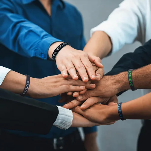 Miniatura 7 de 12 pulseras motivacionales de silicona con mensajes inspiradores para hombres y mujeres, pulseras de goma de élite, pulseras de equipo atlético