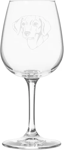 Miniatura 22 de Copa de vino de 12.75 onzas con diseño de perro grabado