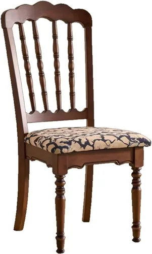 Miniatura 11 de Wooden Dining Chairs Set of 4 Upholstered Kitchen Chair with Slatted Backrest, Classic Armless Dining Chair for Restaurants/Kitchens(Leather Cushion