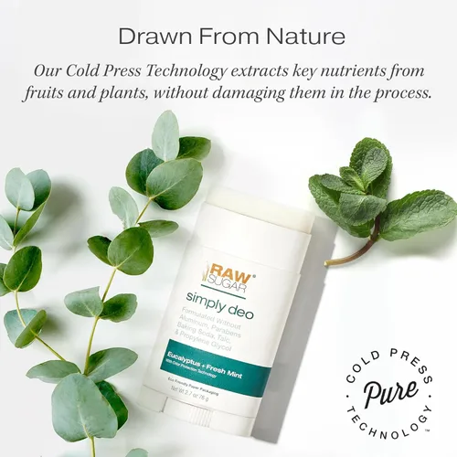 Miniatura 6 de RAW SUGAR Barra de desodorante sin aluminio, Simply Deo (Paquete de 1) Desodorante para todo el cuerpo para mujeres y hombres, fórmula limpia sin